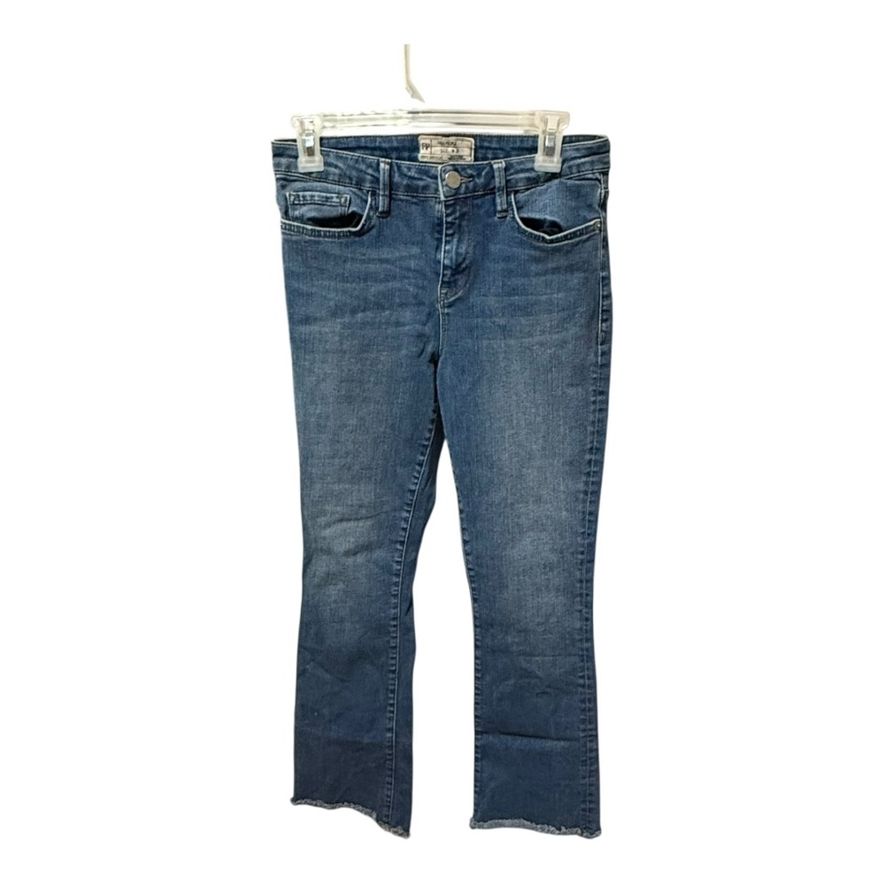 Free People Raw Hem Skinny Jeans‎ W28 Medium Wash Boho Denim
